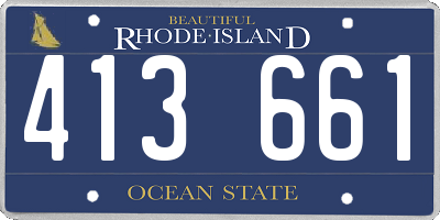 RI license plate 413661