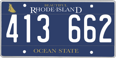 RI license plate 413662