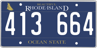 RI license plate 413664