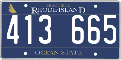 RI license plate 413665