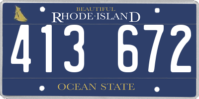 RI license plate 413672