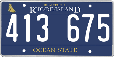 RI license plate 413675
