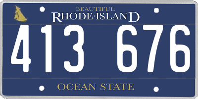 RI license plate 413676