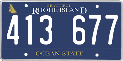 RI license plate 413677