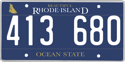 RI license plate 413680