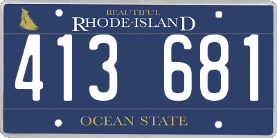 RI license plate 413681