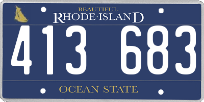 RI license plate 413683
