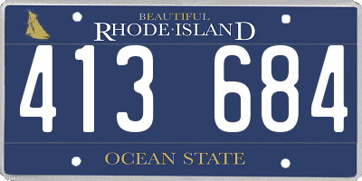 RI license plate 413684