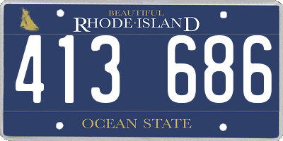 RI license plate 413686