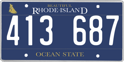 RI license plate 413687