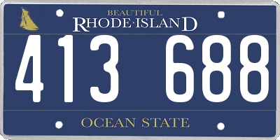 RI license plate 413688