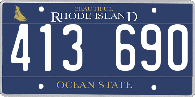 RI license plate 413690