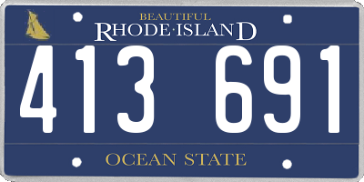 RI license plate 413691