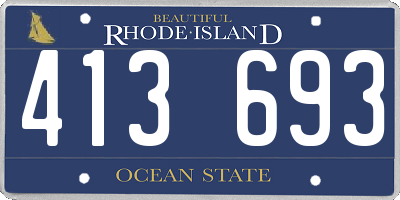 RI license plate 413693