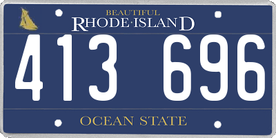 RI license plate 413696