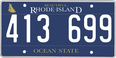 RI license plate 413699