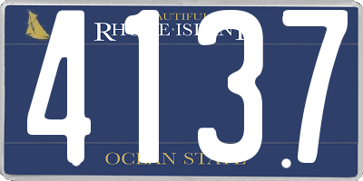 RI license plate 4137