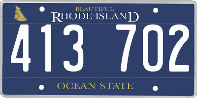 RI license plate 413702