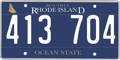 RI license plate 413704