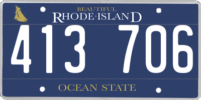 RI license plate 413706