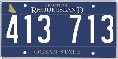 RI license plate 413713