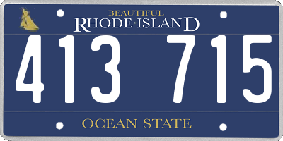 RI license plate 413715