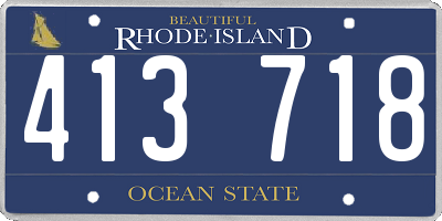 RI license plate 413718