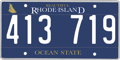 RI license plate 413719