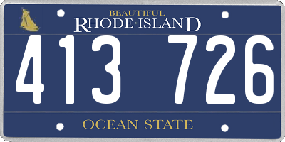 RI license plate 413726