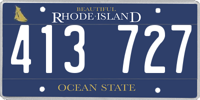 RI license plate 413727