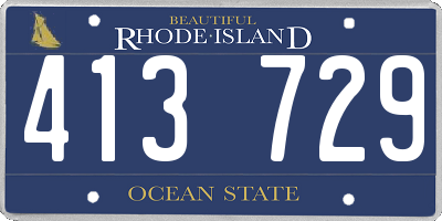 RI license plate 413729
