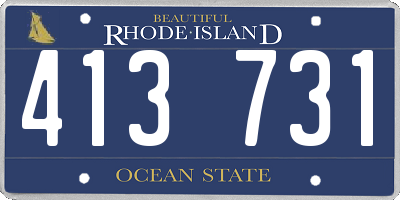 RI license plate 413731