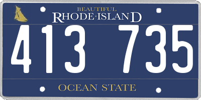 RI license plate 413735