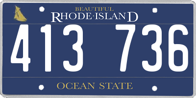 RI license plate 413736