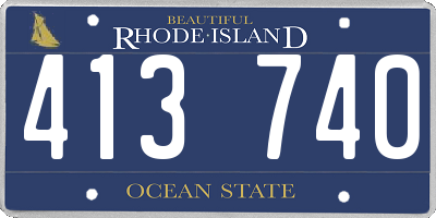 RI license plate 413740