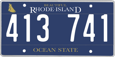 RI license plate 413741