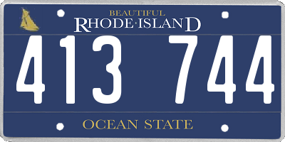 RI license plate 413744