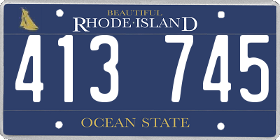 RI license plate 413745