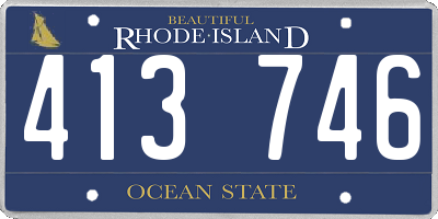 RI license plate 413746
