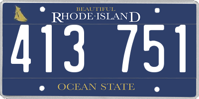 RI license plate 413751