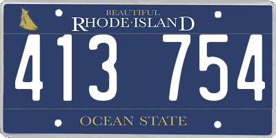 RI license plate 413754