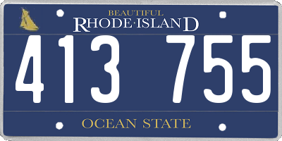 RI license plate 413755