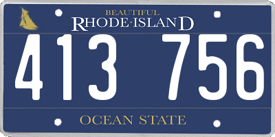 RI license plate 413756