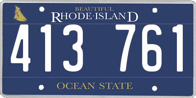 RI license plate 413761