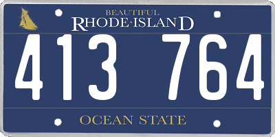 RI license plate 413764
