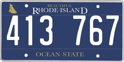 RI license plate 413767