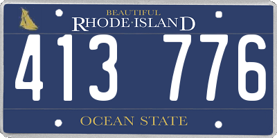 RI license plate 413776