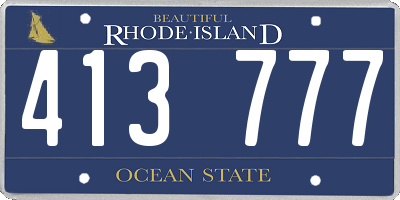 RI license plate 413777