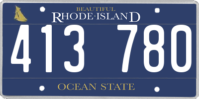 RI license plate 413780