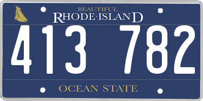 RI license plate 413782
